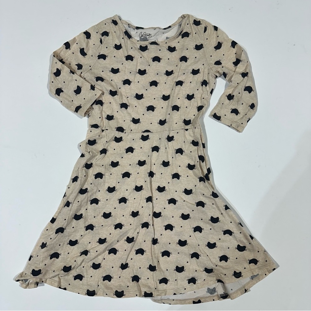 City Streets cat print dress (M 10/12)
